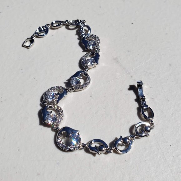 Silver Faux Diamond Bracelet - Picture 1 of 3